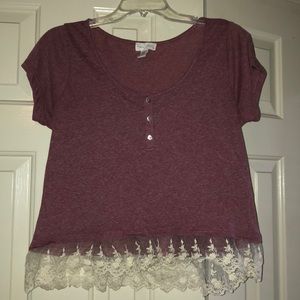 Lace Trim T-shirt